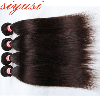 

34pcs Brazilian Hair Straight Brazilian Virgin Hair Bundles 10-24 Inch Color 4 Or Color 30 Human Hair Weave