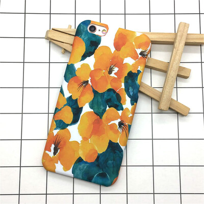 

Модные Красочные цветы маслом Жесткий Матовая Пластик крышка для IPhone 6 6s ультра тонкий Телефонные чехол капа для iphone 5s se