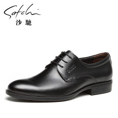 

Sha Chi lace comfortable leather business dress shoes men 21822007Z black 42