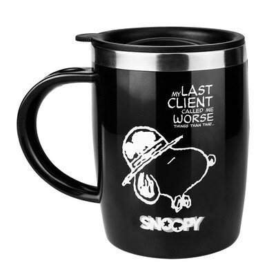 

Snoopy (SNOOPY) белых воротничков офис пара случайных чашки стали кружка из нержавеющей 350мл белый SP-N109