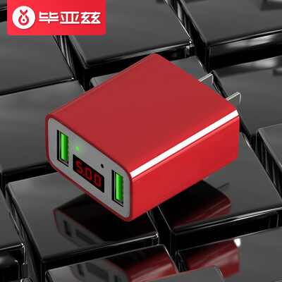 

BIAZE Dual Port USB-зарядное устройство для планшета для зарядки планшета Цифровая поддержка дисплея Apple / Samsung / Millet / Huawei / OPPO / VIVO M16 Red
