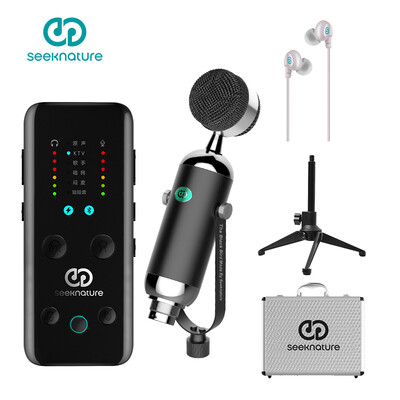

Seenature Seeknature broadcast bar Mini Senran Blackbird set mobile phone live K song recording shouting Mai sound card set audio equipment