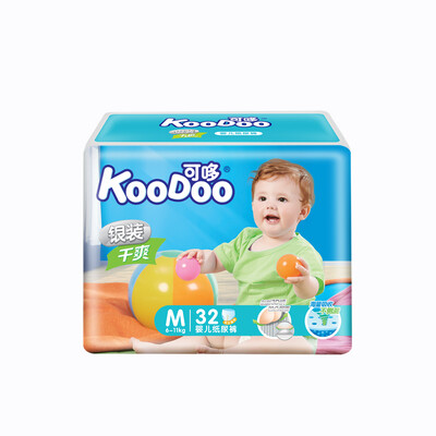 

KooDoo diaper silver loaded dry baby diaper medium M code 32 pieces 6-11kg