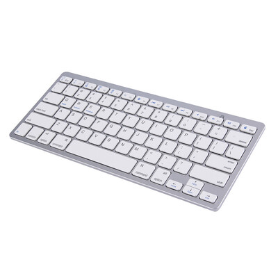 

New Silver Wireless Bluetooth Keyboard For Android MAC Windows OS System Silver