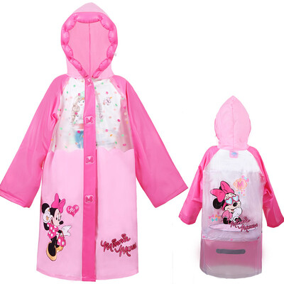 

Disney Disney children raincoat boys&girls rain pirate book bag thickening cartoon primary school students raincoat 1007 Minne powder