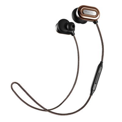 

Macaw) T1000 Wireless Sports Stereo Bluetooth Headset Inline Headset Bluetooth Headset Music Headset Bluetooth 4.1 Universal Mocha Brown