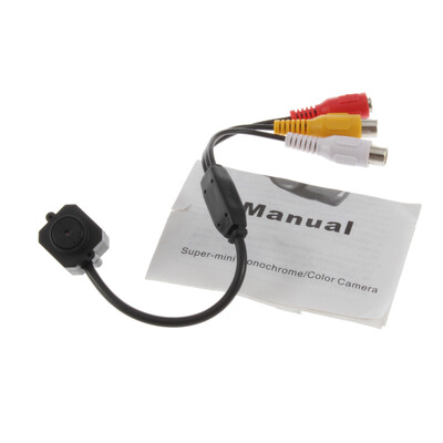 

Mini Camera Pinhole Video Audio Security Color Infrared 1/3" CMOS Monitor