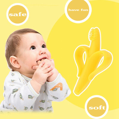 

nicerdicer силиконовой банан bendable ребенка teether подготовки зубной щеткой малыша массажёр для младенцев