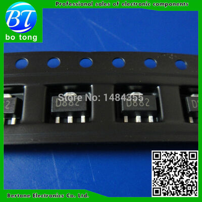 

Free Shipping 100pcslot SMD triode SOT- 89 2SD882 D882 NPN