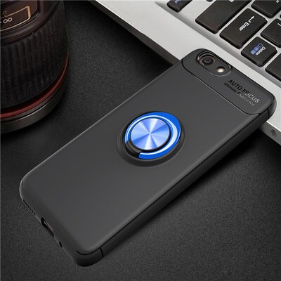 

Vivo Y53 Luxury Metal Ring Magnetic Bracket Shockproof Cooling TPU Phone Cas