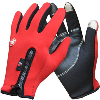 

Outdoor Winter Thermal Sports Bike Gloves Windproof Warm Full Finger CyclingSkiMotorcycleHiking Glove for Phone Touch Screen