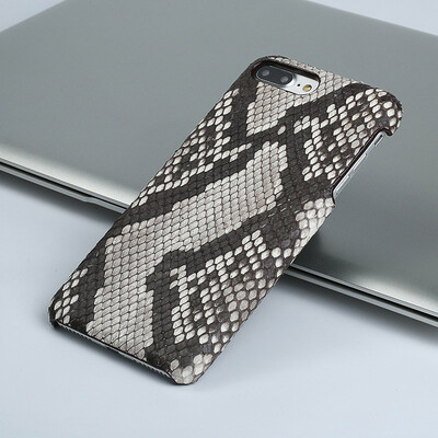 

Genuine Leather Phone Case For iPhone 7 8 Plus Case Natural Python Skin For iPhone 6 6S Plus X Back Cover