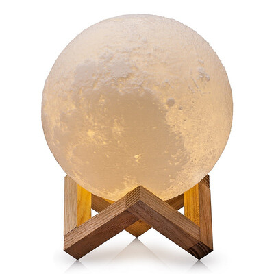 

Full Moon Lamp LED 3D Printing USB Rechargeable Stepless Dimmable Night Light Touch Sensor