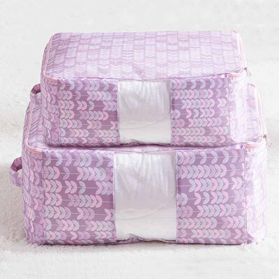 

Qianyue Oxford cloth quilt storage bag thickening moving luggage storage clothing finishing storage handbag waterproof moisture travel storage 1 large 1 baby blue