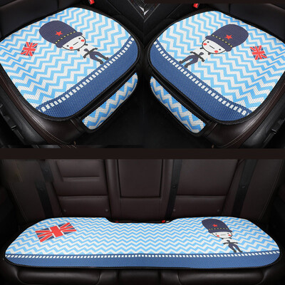 

Purple wind chime car seat three-piece summer cute cartoon car seat small square pad front row single piece four seasons universal non-slip office seat pad KA 3 piece set - upgrade version - guard
