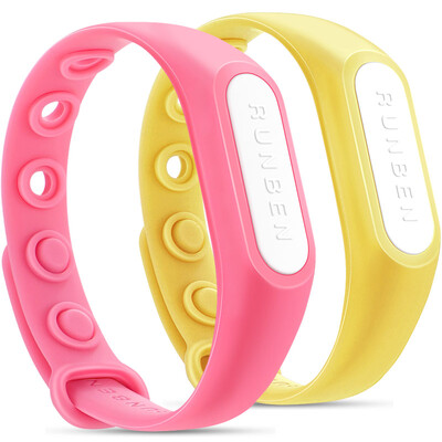 

Runben RUNBEN plant essential oil silicone mosquito repellent bracelet children 2 adult baby children button mosquito buckl