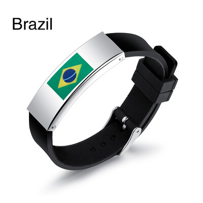 

National Flag Bracelets Bangles Portugal Russia England Australia Belgium Spain France Germany Brazil Fashion