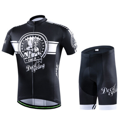 

Mens short-sleeved summer moisture wicking bicycle bike clothing suit