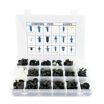 

CNIKESIN HE06 415PCS Auto Plastic Fastener 6mm-10mm Plastic Screw Rivets Car Door Plank Fender Bumper Retainer Clips for Ford