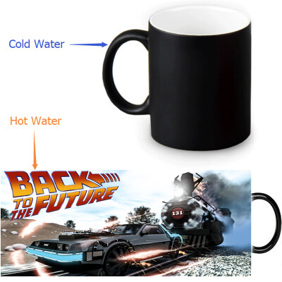 

Back to the Future 350ml12oz Heat Reveal Mug Color Change Coffee Cup Sensitive Morphing Mugs Magic Mug Milk Tea Cups