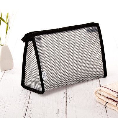 

Baicaoyuan bicoy bathroom transparent cosmetic bag female storage bag travel wash bag large capacity waterproof cosmetic bag portable clutch bag single black
