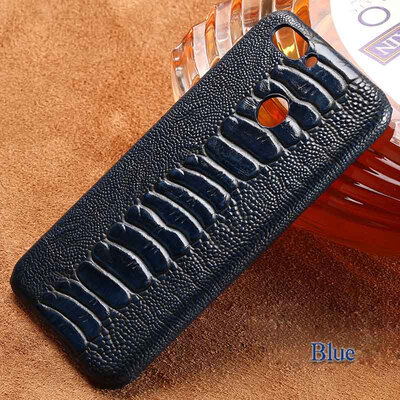 

Genuine Leather Phone Case For Huawei Nova 2 Case Ostrich Foot Texture For P10 P20 Pro Back Cover