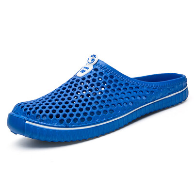 

DJSUNNYMIX Fashion Men Sandals 2018 Summer Men Beach Hollow Breathable Sandals Causal Shoes Male Water Slippers