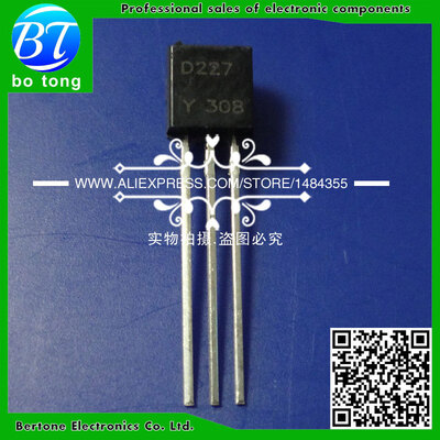 

Free shipping KSD227 2SD227 D227 NPN Transistor TO-92 300mA 25V 03A Triode Transistor Low Power Transistor 100 pcsbag