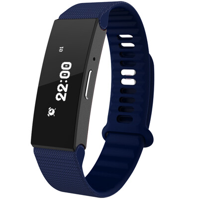 

clingband smart bracelet sports heart rate micro letter interconnection outdoor touch screen caller display a number of professional sports mode SOS help UV monitoring deep navy blue