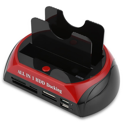 

875 All in One Docking Station Card Reader eSATA Dual IDE SATA Hard Disk Cloning Device