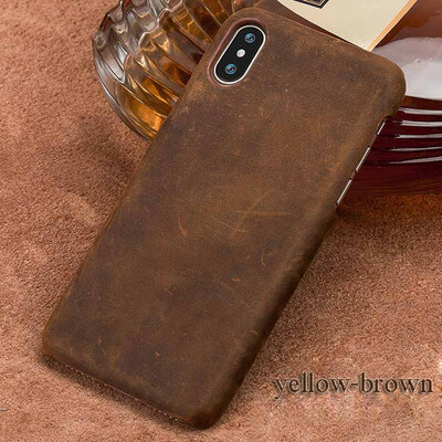 

LANGSIDI Genuine Leather Phone Case For iPhone X Case Vintage Crazy horse skin Back Cover