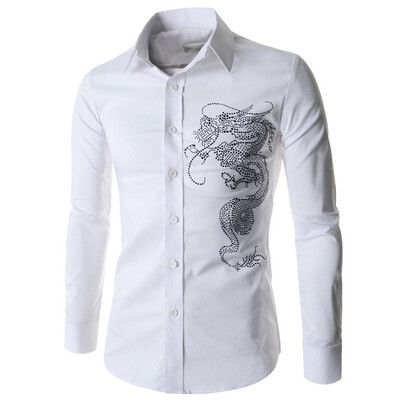 

Zogaa New Men's Shirt Personality Long Sleeve