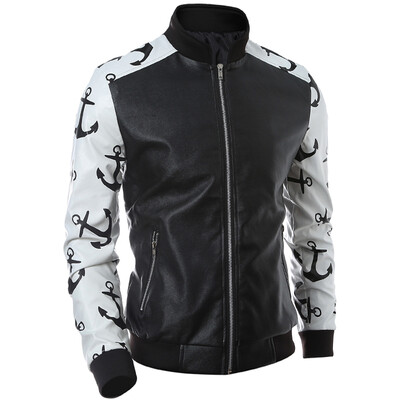 

Zogaa New European Mens Jacket Patchwork Hit Color
