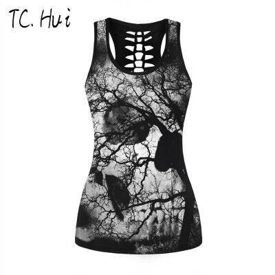 

2018 Skull Womens Tank Tops Fashion Print Women 3D Vest Top Camisole Tank Womens
