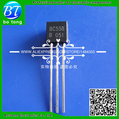 

Free ShippingTriode BC558B BC558C 0.1A/30V PNP Transistor TO-92 (100PCS/Lot) Special sales