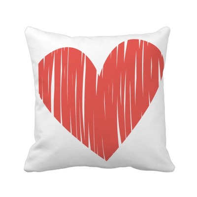 

Heart Graffiti Valentines Day Square Throw Pillow Insert Cushion Cover Home Sofa Decor Gift
