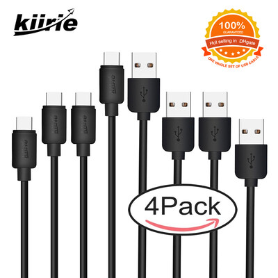 

Hoge Kwaliteit 4 Pak TYPE-C Gegevens Opladen Usb-kabel 03 m 1 m 2x2 m zachte PVC voor Telefoon Andere USB C Apparaten