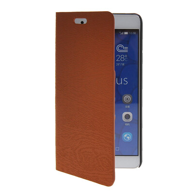 

MOONCASE Slim Leather Side Flip Wallet Card Slot Pouch with Kickstand Shell Back Case Cover for Huawei Honor 6X Brown