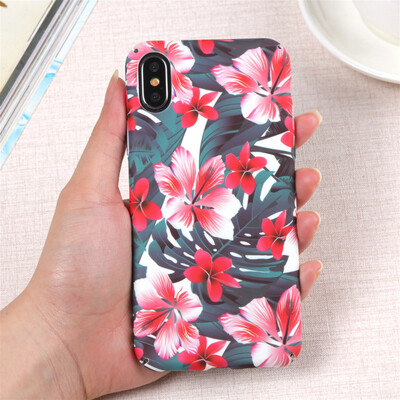 

Мода милый кактус Цветочный Жесткий Пластик крышка для iphone 7 8 плюс телефон чехол тонкий матовый Капа Корпус для IPhone 6s 6 X