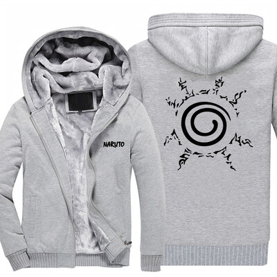 

Anime Naruto Uzumaki Naruto Fashion Streetwear Jackets 2018 Black logo Winter Thicken Sweatshirt For Male Brand Harajuku Jacket Co