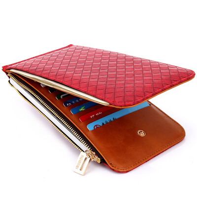 

Leaderpal Zipper Women Elegant Wallets Long Slim Wallet Casual Vintage Clutch Large Capacity Womens Wallets&Purses