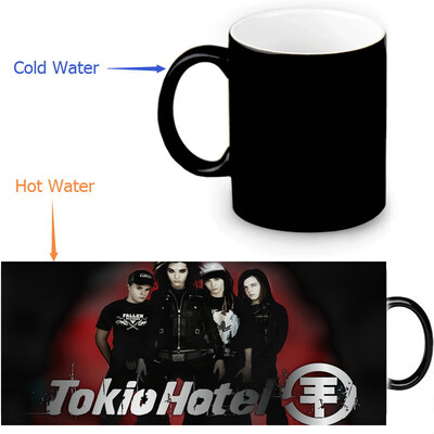 

Tokio Hotel 350ml12oz Heat Reveal Mug Color Change Coffee Cup Sensitive Morphing Mugs Magic Mug Milk Tea Cups