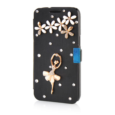 

MOONCASE Luxury Flower Crystal Leather Side Flip Wallet Pouch Case Cover for Samsung Galaxy Express 2 G3815