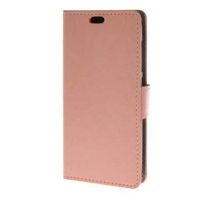 

MOONCASE Smooth PU Leather Flip Wallet Card Slot Bracket Back Case Cover for Huawei Ascend Y520 Pink
