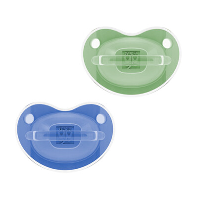 

Gb good child newborn baby silicone pacifier 6-12 months on the anti-bite anti-flatulence honey crystal section of a two-stage suit juni green brown red 2 Pack