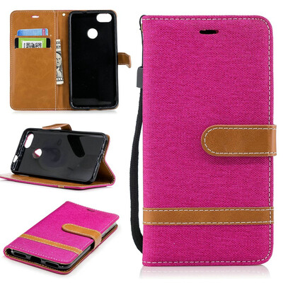 

BEFOSPEY Mixed Colors Denim PU LeatherSoft TPU Card Slot Stand Wallet Case For Huawei P9 lite mini50" Y6 Pro2017