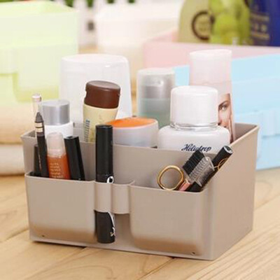 

Wan Shi Jia Duoge Cosmetics Storage Box Office Mesh Remote Control Finishing Storage Box Plastic Storage Box JD-NG-15 Khaki