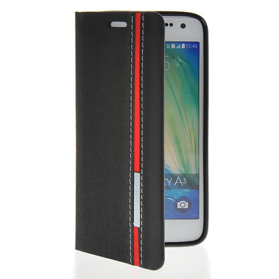

MOONCASE Business style Leather Side Flip Wallet Card Slot Pouch Stand Back чехол для Samsung Galaxy A3 Black