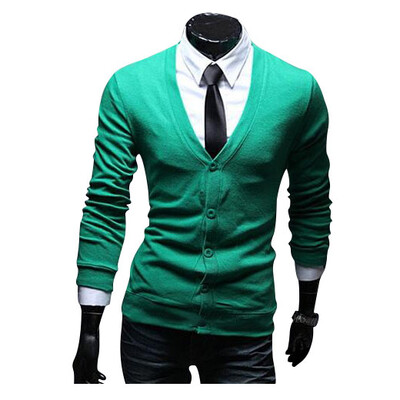 

Zogaa New Mens Knitwear V-neck Fashion Casual