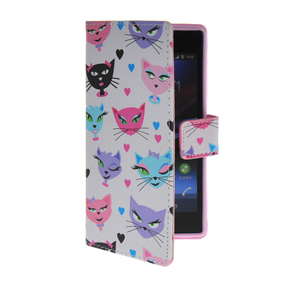 

MOONCASE Pattern Style Leather Side Flip Wallet Card Slot Pouch Stand Shell Back ЧЕХОЛ ДЛЯ Sony Xperia Z1 L39h